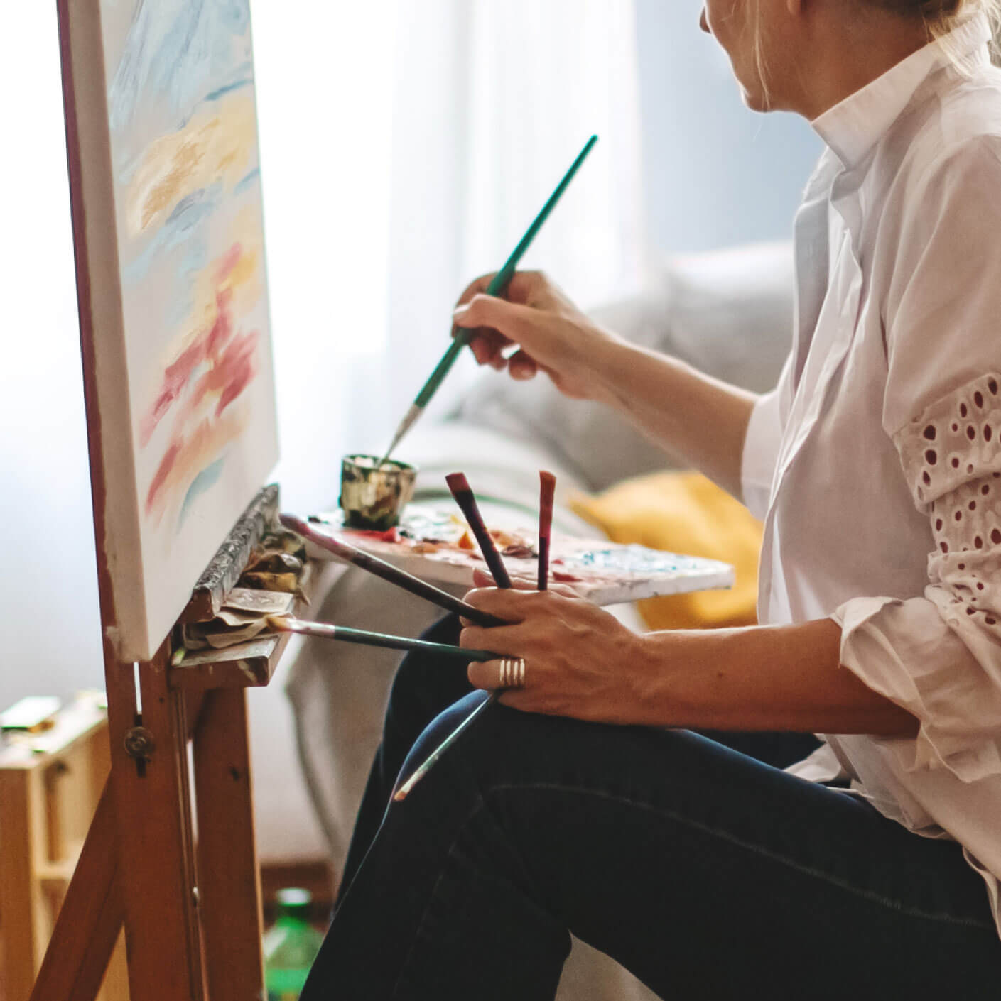 Painting on a canvas