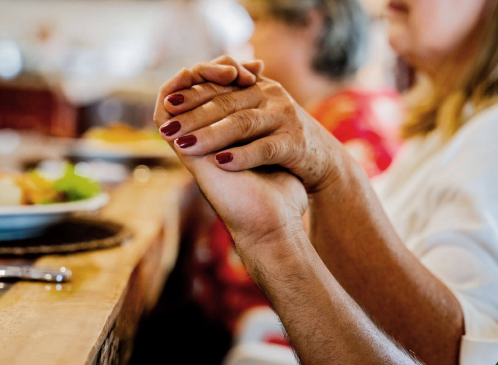 Praying at dinner