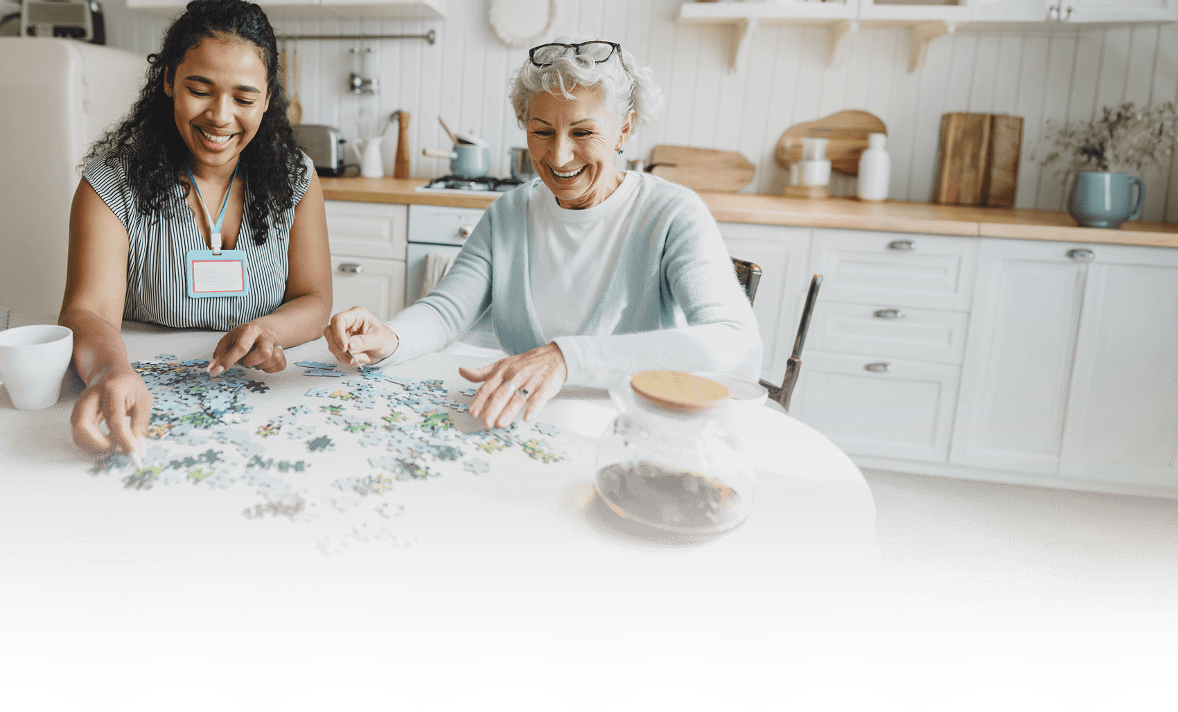 Doing a puzzle